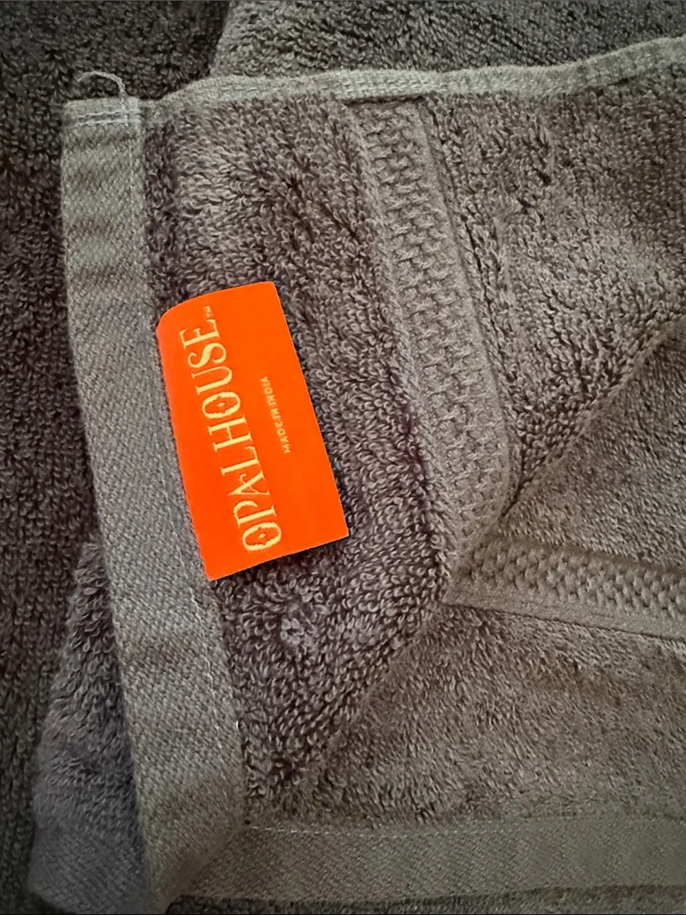 Opalhouse Navy Plush Hand Towels (2) & Worthington Bath Towels (2)